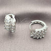 Argolla Huggie 02.471.0002.16 Oro Laminado Blanco, Diseño de Baguette, Pulido, Rodinado