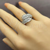 Anillo Multi Piedra 01.471.0060 Oro Laminado Blanco, Diseño de Ãrbol y Oja, Pulido, Rodinado (Talla Unica)