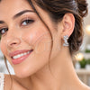Argolla Huggie 02.471.0004.16 Oro Laminado Blanco, Diseño de Baguette, con Zirconia Cubica Blanca, Pulido, Rodinado