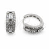 Argolla Huggie 02.471.0011.16 Oro Laminado Blanco, Diseño de Baguette, con Zirconia Cubica Blanca, Pulido, Rodinado