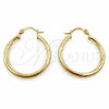 Argolla Mediana 02.213.0152.30 Oro Laminado, Diseño de Hueco, Diamantado, Tono Dorado