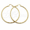 Argolla Extra Grande 02.213.0153.70 Oro Laminado, Diseño de Hueco, Diamantado, Tono Dorado