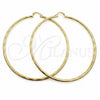 Argolla Extra Grande 02.213.0153.90 Oro Laminado, Diseño de Hueco, Pulido, Tono Dorado