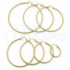 Argolla Extra Grande 02.213.0153.90 Oro Laminado, Diseño de Hueco, Pulido, Tono Dorado