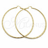 Argolla Extra Grande 02.213.0153.100 Oro Laminado, Diseño de Hueco, Pulido, Tono Dorado