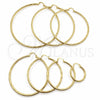 Argolla Extra Grande 02.213.0153.100 Oro Laminado, Diseño de Hueco, Pulido, Tono Dorado