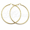 Argolla Grande 02.213.0151.100 Oro Laminado, Diseño de Hueco, Diamantado, Tono Dorado