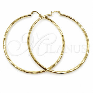 Argolla Grande 02.213.0249.1.80 Oro Laminado, Diamantado, Tono Dorado
