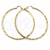 Argolla Grande 02.213.0249.1.80 Oro Laminado, Diamantado, Tono Dorado