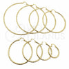 Argolla Extra Grande 02.213.0150.100 Oro Laminado, Diseño de Hueco, Diamantado, Tono Dorado