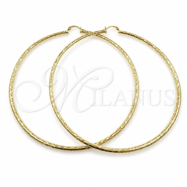 Argolla Extra Grande 02.213.0245.1.100 Oro Laminado, Diamantado, Tono Dorado