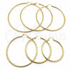 Argolla Extra Grande 02.213.0245.1.100 Oro Laminado, Diamantado, Tono Dorado