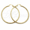 Argolla Mediana 02.213.0881.60 Oro Laminado, Diseño de Hueco, Diamantado, Tono Dorado