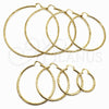 Argolla Extra Grande 02.213.0252.80 Oro Laminado, Diseño de Hueco, Diamantado, Tono Dorado