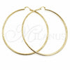 Argolla Extra Grande 02.213.0252.100 Oro Laminado, Diseño de Hueco, Diamantado, Tono Dorado