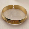 Aro Individual 07.165.0019 Oro Laminado, Diseño de Oja, Diamantado, Tono Dorado (Grosor 12 MM, Talla Unica)
