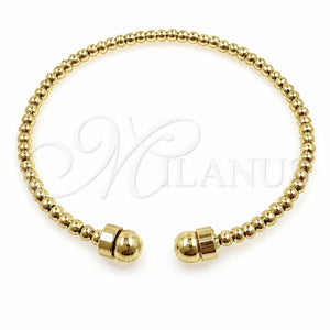 Aro Individual 07.459.0005 Oro Laminado, Diseño de Bola y Torcido, Pulido, Tono Dorado (Grosor 03 MM, Talla Unica)