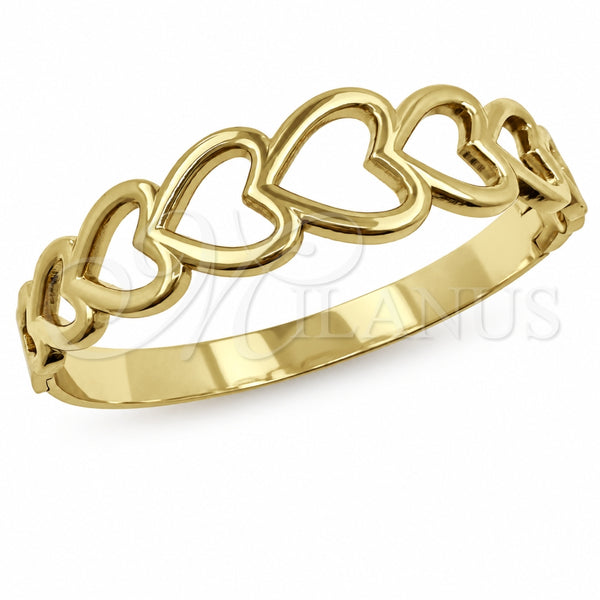 Aro Individual 07.116.0006.1.05 Acero Inoxidable, Diseño de Corazón, Pulido, Tono Dorado (Grosor 15.8 MM, Talla 5 (2,50 de Diámetro))