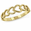 Aro Individual 07.116.0006.1.05 Acero Inoxidable, Diseño de Corazón, Pulido, Tono Dorado (Grosor 15.8 MM, Talla 5 (2,50 de Diámetro))