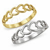 Aro Individual 07.116.0006.1.05 Acero Inoxidable, Diseño de Corazón, Pulido, Tono Dorado (Grosor 15.8 MM, Talla 5 (2,50 de Diámetro))