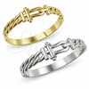 Aro Individual 07.116.0007.1.05 Acero Inoxidable, Diseño de Hebilla del Cinturón y Miami Cubana, Pulido, Tono Dorado (Grosor 08.2 MM, Talla 5 (2,50 de Diámetro))