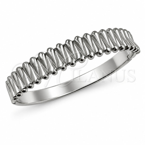 Aro Individual 07.116.0008.05 Acero Inoxidable, Diseño de Gota, Pulido, Tono Plateado (Grosor 10.8 MM, Talla 5 (2,50 de Diámetro))