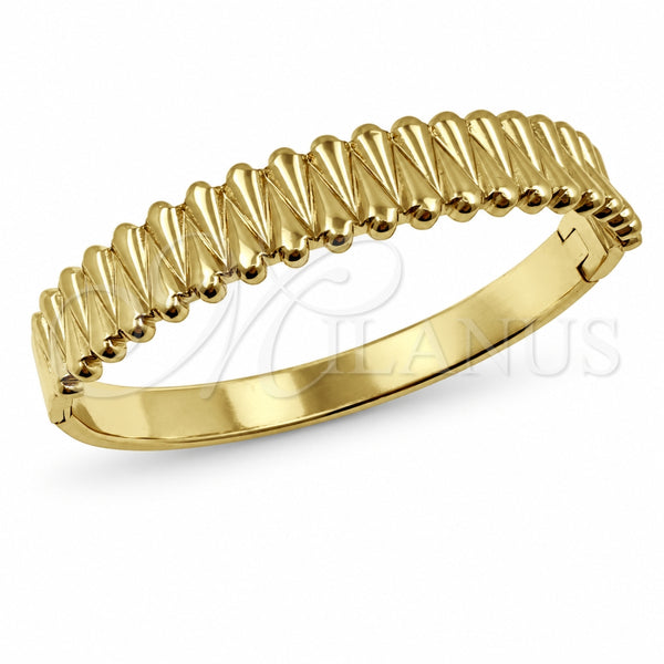Aro Individual 07.116.0008.1.05 Acero Inoxidable, Diseño de Gota, Pulido, Tono Dorado (Grosor 10.8 MM, Talla 5 (2,50 de Diámetro))