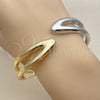 Aro Individual 07.215.0045.06 Oro Laminado, Diseño de Oja, Pulido, Dos Tonos (Grosor 23 MM, Talla Unica)