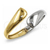 Aro Individual 07.215.0037.1.04 Oro Laminado, Diseño de Gota, Pulido, Dos Tonos (Grosor 13.5 MM, Talla 4 (2,25 de Diámetro))