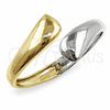 Aro Individual 07.215.0037.1.04 Oro Laminado, Diseño de Gota, Pulido, Dos Tonos (Grosor 13.5 MM, Talla 4 (2,25 de Diámetro))