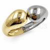 Aro Individual 07.215.0048.05 Oro Laminado, Diseño de Gota, Pulido, Dos Tonos (Grosor 22 MM, Talla 5 (2,50 de Diámetro))