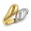 Aro Individual 07.215.0050.05 Oro Laminado, Diseño de Gota, Pulido, Dos Tonos (Grosor 40 MM, Talla 5 (2,50 de Diámetro))