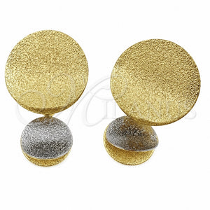 Arete Dormilona 02.472.0001 Oro Laminado, Mate, Dos Tonos