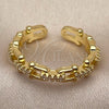 Anillo Multi Piedra 01.472.0001 Oro Laminado, con Micro Pave Blanca, Pulido, Tono Dorado (Talla Unica)