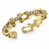 Anillo Multi Piedra 01.472.0001 Oro Laminado, con Micro Pave Blanca, Pulido, Tono Dorado (Talla Unica)