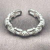 Anillo Multi Piedra 01.472.0001.1 Oro Laminado Blanco, con Micro Pave Blanca, Pulido, Rodinado (Talla Unica)