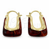 Argolla Pequeña 02.60.0194.20 Oro Laminado, Resinado Marron, Tono Dorado