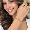 Pulsera Elegante 04.341.0251.07 Oro Laminado, Diseño de Cola de Raton, Pulido, Tono Dorado (Grosor 02.7 MM, 7 Pulgadas de Largo)