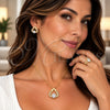 Collar, Dije y Anillo 06.424.0003 Oro Laminado, Diseño de Corazón, con Zirconia Cubica Blanca, Pulido, Tono Dorado