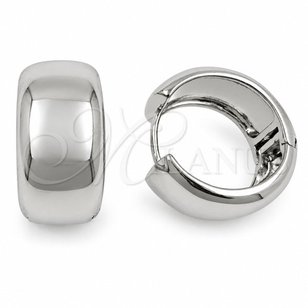 Argolla Huggie 02.195.0307.1.20 Oro Laminado Blanco, Pulido, Rodinado
