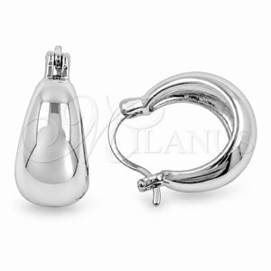 Argolla Pequeña 02.195.0198.1.16 Oro Laminado Blanco, Pulido, Rodinado