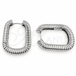 Argolla Huggie 02.195.0411.1.22 Oro Laminado Blanco, Pulido, Rodinado