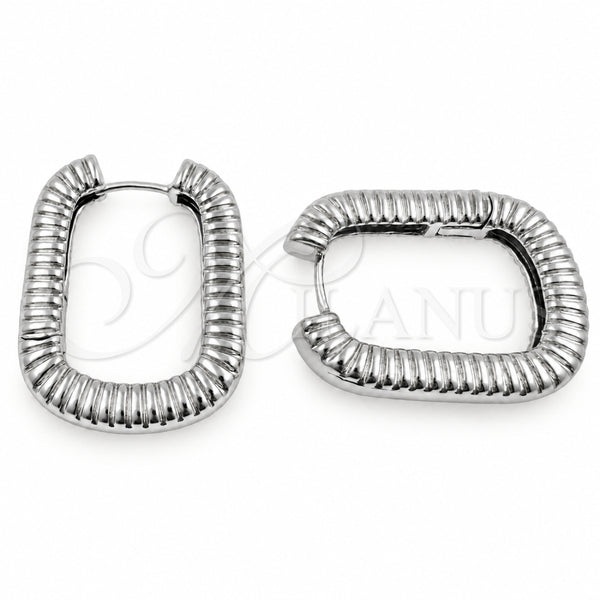 Argolla Huggie 02.195.0411.1.22 Oro Laminado Blanco, Pulido, Rodinado