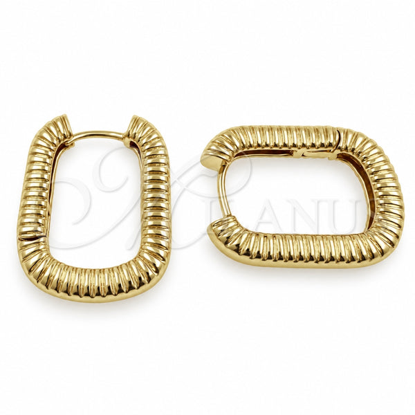 Argolla Huggie 02.195.0411.18 Oro Laminado, Pulido, Tono Dorado