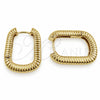 Argolla Huggie 02.195.0411.18 Oro Laminado, Pulido, Tono Dorado