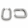 Argolla Huggie 02.195.0411.1.18 Oro Laminado Blanco, Pulido, Rodinado
