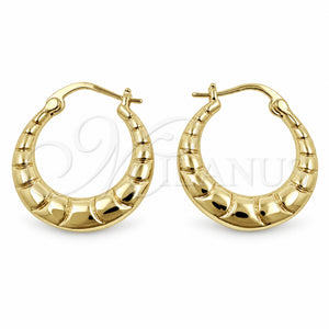 Argolla Pequeña 02.195.0418.22 Oro Laminado, Pulido, Tono Dorado