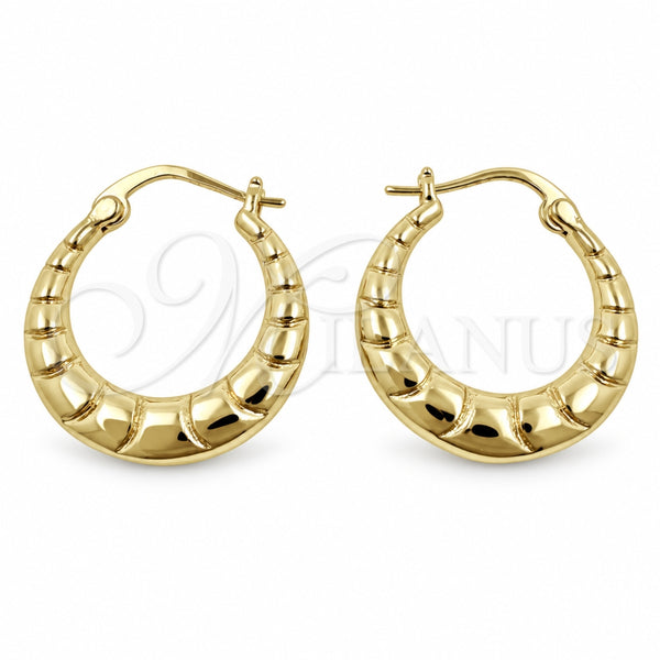Argolla Pequeña 02.195.0418.22 Oro Laminado, Pulido, Tono Dorado