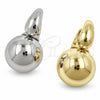 Argolla Pequeña 02.195.0423.16 Oro Laminado, Diseño de Bola y Hueco, Pulido, Tono Dorado