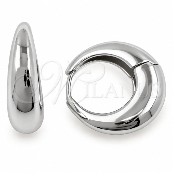 Argolla Huggie 02.195.0171.1.20 Oro Laminado Blanco, Pulido, Rodinado